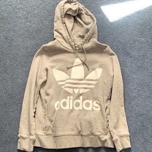 ADIDAS grey sweatshirt with white lettering (size small) GREAT CONDITION
